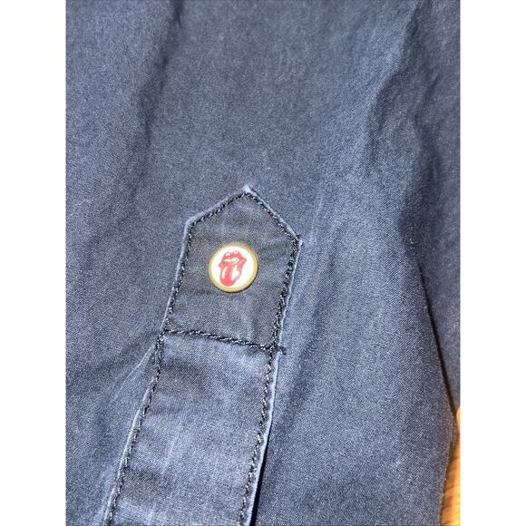 Riff Stars Rolling Stones Button Front Mens Size XL Cotton It's Only Rock & Roll - Picture 6 of 10
